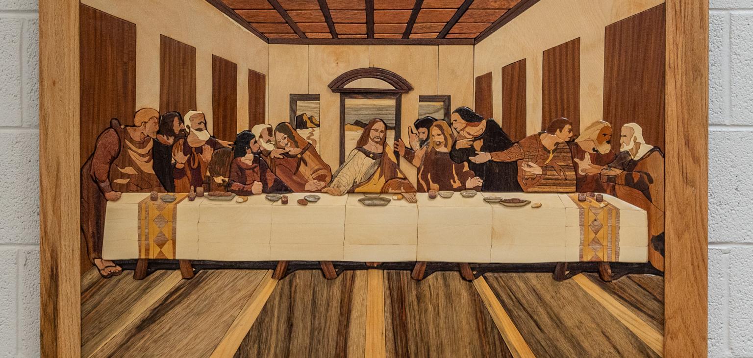 The wooden Last Supper