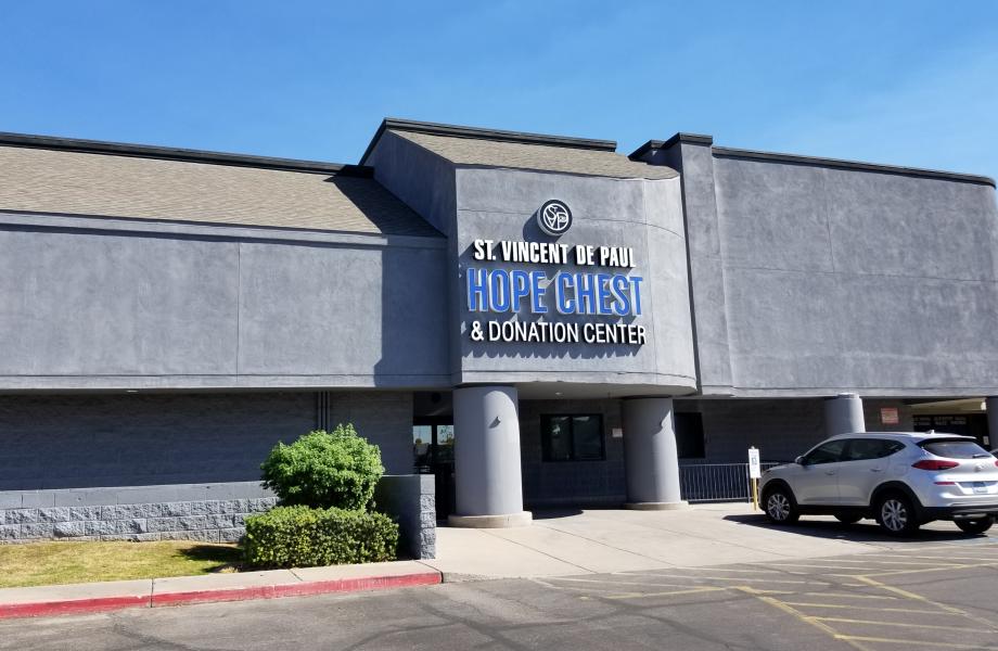 Outside view of Hope Chest Thrift Store location