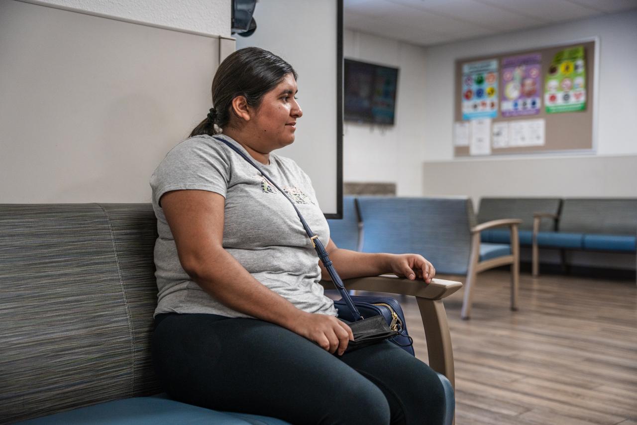 Denisse in waiting room