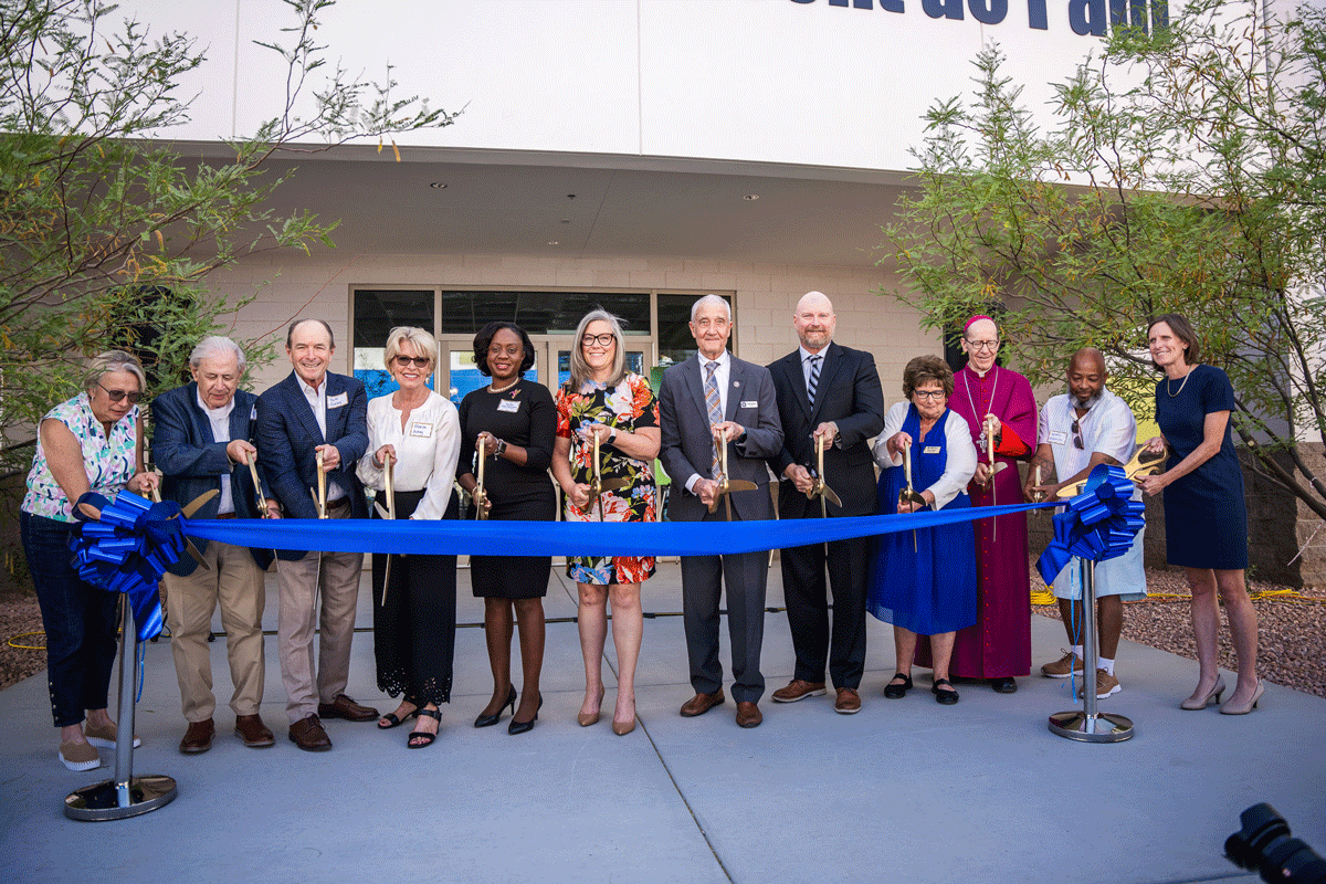 Ribbon cutting of new housing facility at SVdP